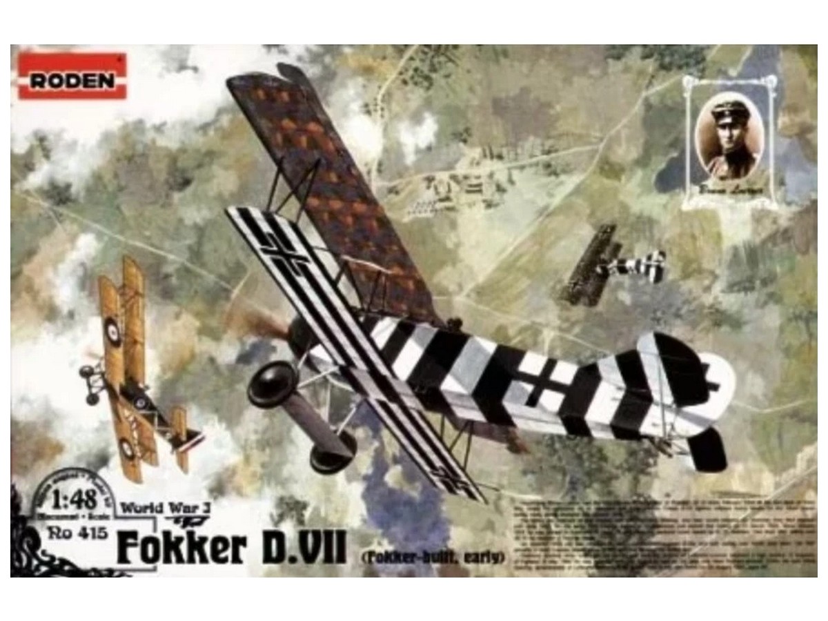 Сборная модель RODEN Самолёт FOKKER DVII FOKKERBUILT, EARLY, 148