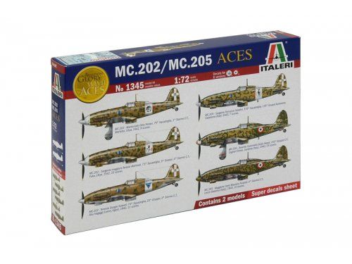 Сборная модель Самолёт ITALIAN ACES MC202 MC205 172