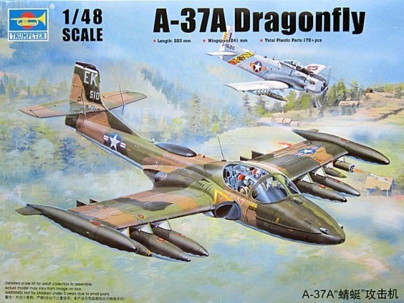 Сборная модель Самолет US A37A Dragonfly Light GroundAttack Aircraft 148, шт