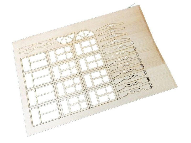 Набор для изготовления деревянных окон, для 4х окон  одно чердачное, 135