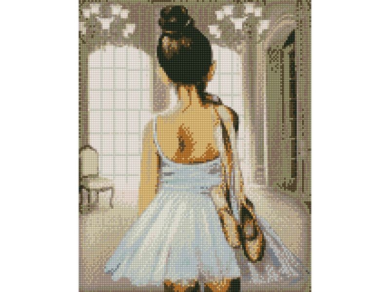 Алмазная мозаика с нанесенной рамкой 40х50 ПУТЬ К УСПЕХУ 20 цветов