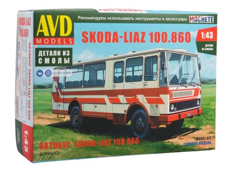 Сборная модель AVD Автобус SkodaLiaz 100860, 143