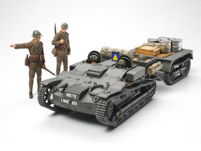 Склеиваемая модель Tamiya 135 Франц танкетка UE с прицепом пласттраки, 3 вар декалей