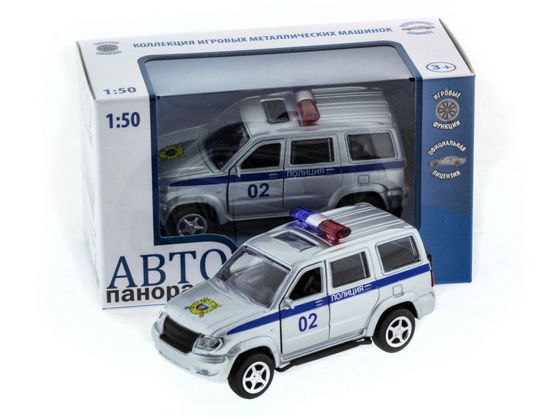 Машина АВТОПАНОРАМА инерц УАЗ Патриот полиция 150, вк 1275,5 см