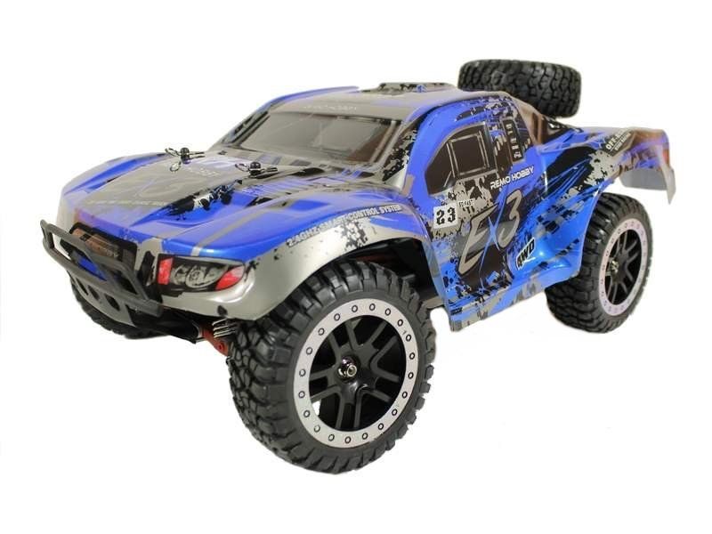 Радиоуправляемый шорткорс Remo Hobby EX3 Brushless UPGRADE синий 4WD 24G 110 RTR