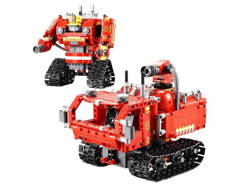 Радиоуправляемый конструктор CaDA 2 в 1 пожарный роботтрансформер 538 деталей