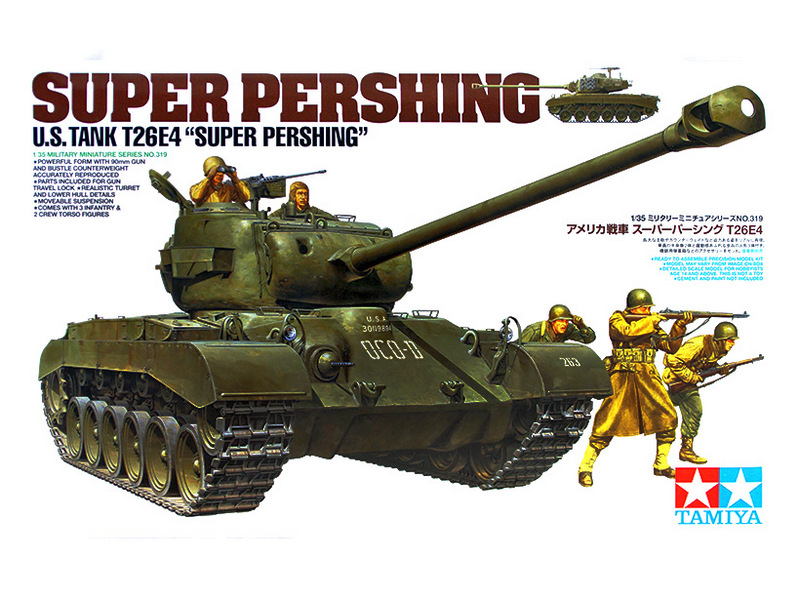 Склеиваемая модель Tamiya 135 Американский танк T26E4 Super Pershing с пятью фигурами
