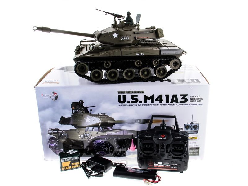 Радиоуправляемый танк Heng Long 116 Walker Bulldog  M41A3 Бульдог 24G RTR