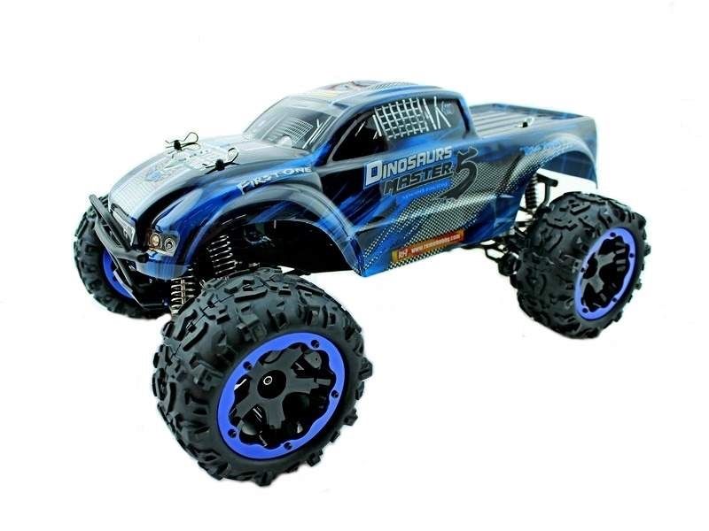 Радиоуправляемый монстр Remo Hobby Dinosaurs Master TWINS MOTOR синий 4WD 24G 18 RTR