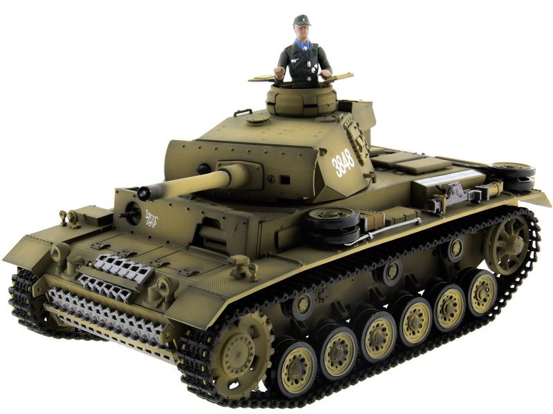 Радиоуправляемый танк Taigen 116 Panzerkampfwagen III Германия PRO для ИК танк боя 24G RTR
