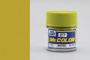 Краска эмаль для пластика тм MRHOBBY  10мл INTERIOR GREEN, шт
