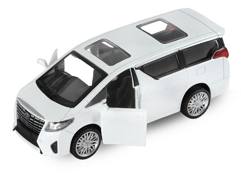 Машина АВТОПАНОРАМА Toyota Alphard, белый, 142, инерция, откр двери, вк 17,512,56,5 см