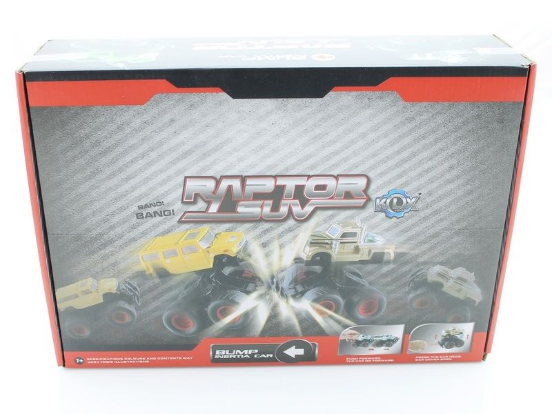 Машина инерционная KLX500113 Raptor SUV Bigfoot 4WD в асс, 8 шткор