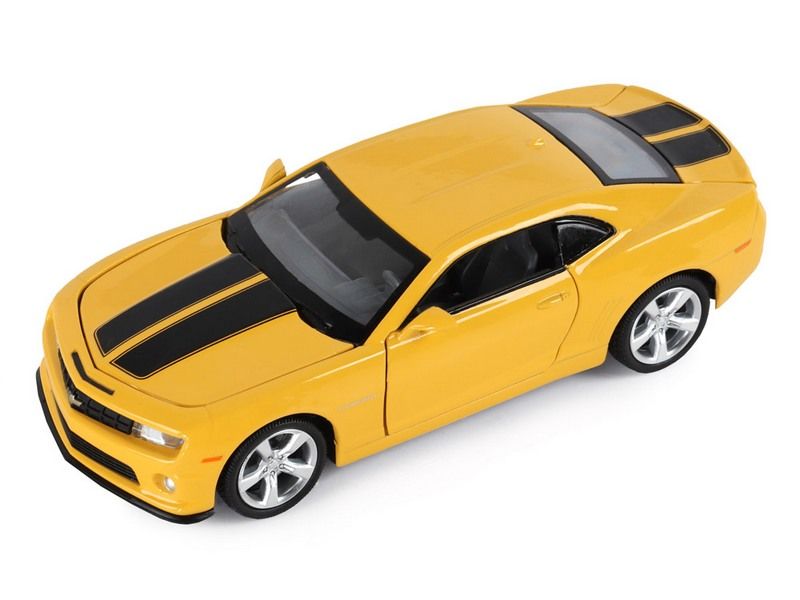 Машина АВТОПАНОРАМА Chevrolet Camaro SS, желтый, 132, свет, звук, инерция, вк 17,513,59 см
