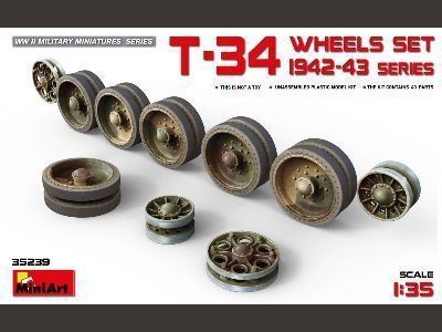 Сборная модель Набор КолесТ34  Серия 194243гг 135, шт