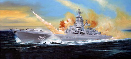 Сборная модель Ракетный крейсер Петр ВеликийбЮАндропов 1350