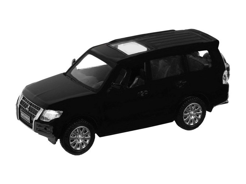 Машина АВТОПАНОРАМА Mitsubishi Pajero 4WD Tubro, черный, 143, инерция, вк 17,512,56,5 см