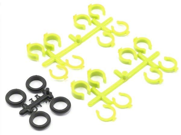 Проставки для настройки амортизаторов Quick Adj Spring Clips, Losi желтые RPM70327