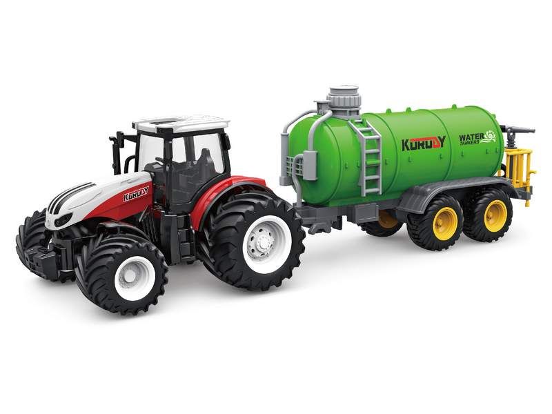РУ фермерский трактор Korody с цистерной, широкие колеса 124 24G 6CH RTR