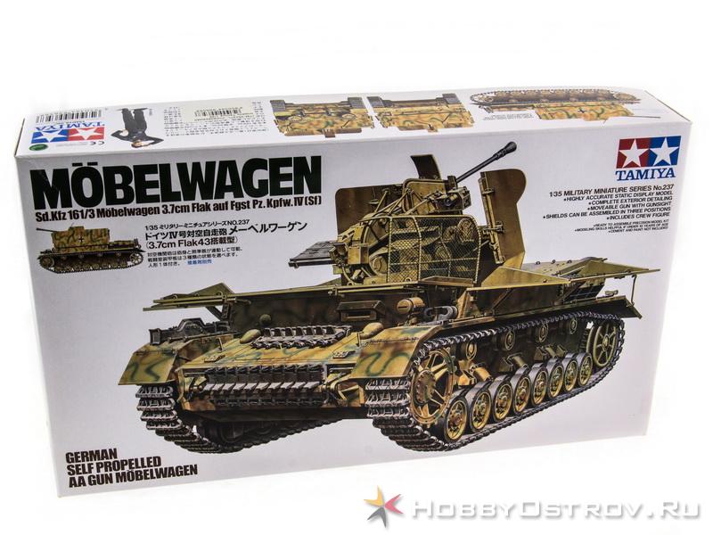 Склеиваемая модель Tamiya 135 37мм зенитная установка Flak43 на б PzKpfwIV Mobelwagen с 1 фиг