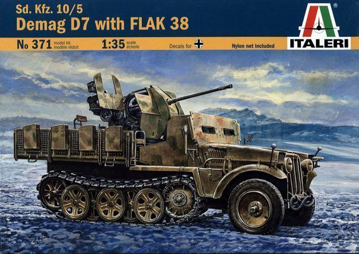 Сборная модель Бронетранспортер Demag D7 с пушкой FLAK 38 Sd Kfz 105 135