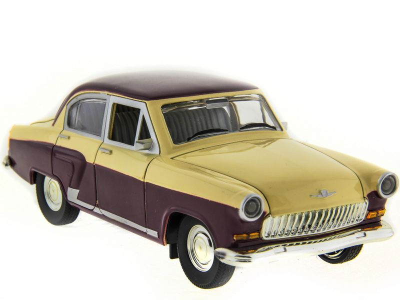 Машина АВТОПАНОРАМА ГАЗ21 Волга 124 вк  261211см, желтобордовая