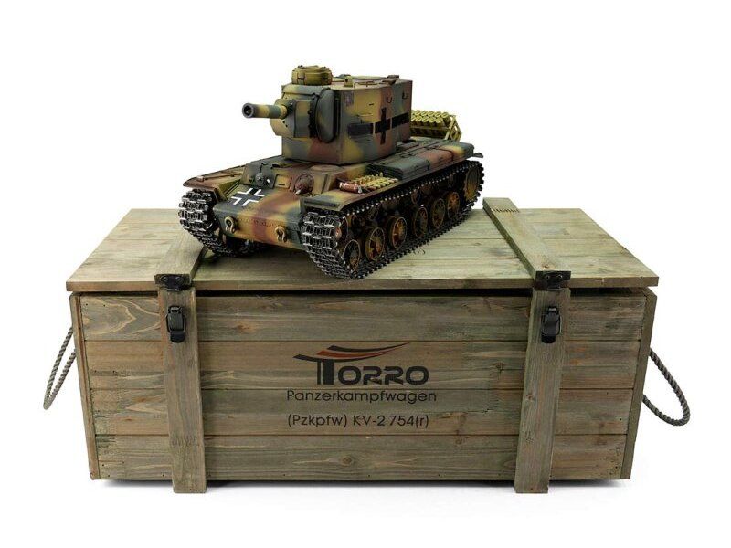 Радиоуправляемый танк Torro KV2 116 откат ствола для ИК боя, камуфляж V30 24G RTR