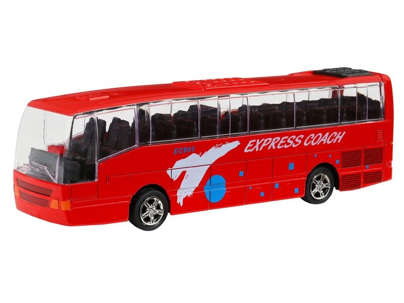 Автобус Автопанорама, красный, 190, свет, звук, инерция, вк 2213,55,8 см