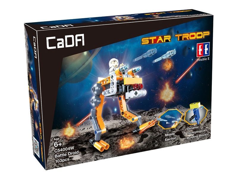 Конструктор CaDA Technic звездный отряд, собери звездный корабль с C54001W02W03W 103 детали