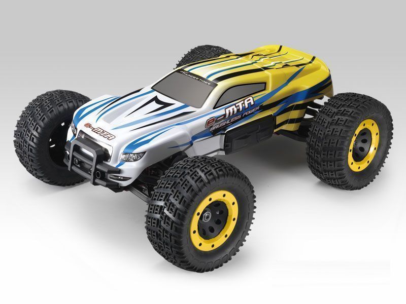 Радиоуправляемый монстр TTR eMTA Brushless 4WD 24GHz 18 RTR желтый