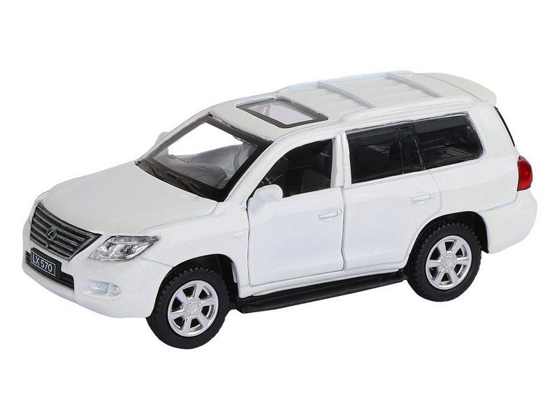 Машина АВТОПАНОРАМА Lexus LX570, белый, 143, инерция, вк 17,512,56,5 см