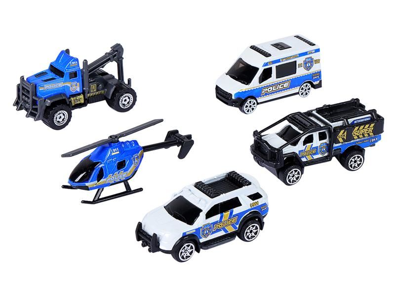 Набор металлических машинок AUTODRIVE Полицейская техника 5шт вк 299,54см