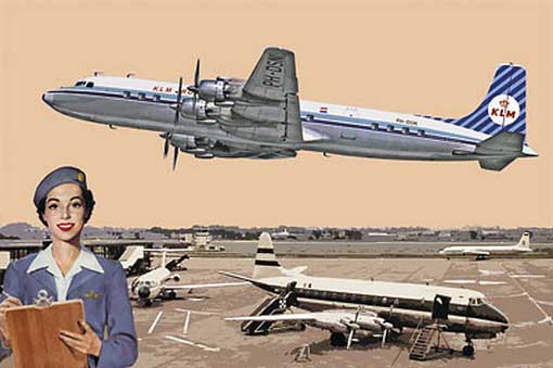 Сборная модель Самолёт Дуглас ДС7С Королевские Датские Авиалинии 1144