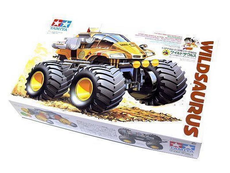 Сборная модель Tamiya Wildsaurus, большие колеса, сборка без клея