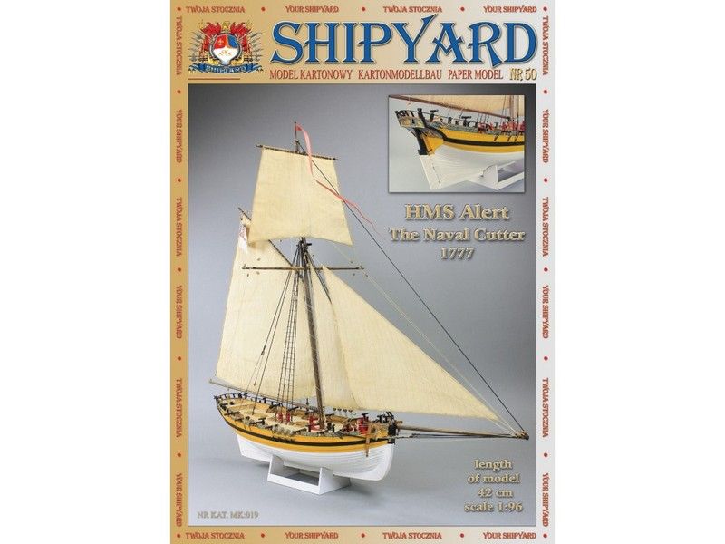 Сборная картонная модель Shipyard куттер HMS Alert №50, 196