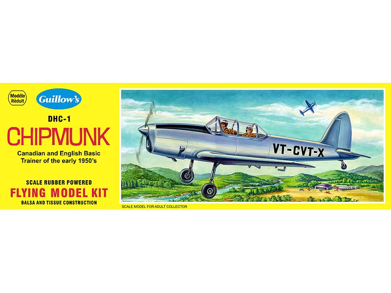 Сборная дермодельСамолет DH Chipmunk Guillows 124