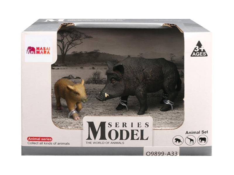 Набор фигурок животных MASAI MARA MM211130 серии Мир диких животных Семья кабанов, 2 пр