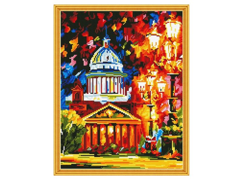 Алмазная мозаика с нанесенной рамкой 40х50 АФРЕМОВ ИСААКИЕВСКИЙ СОБОР 25 цветов