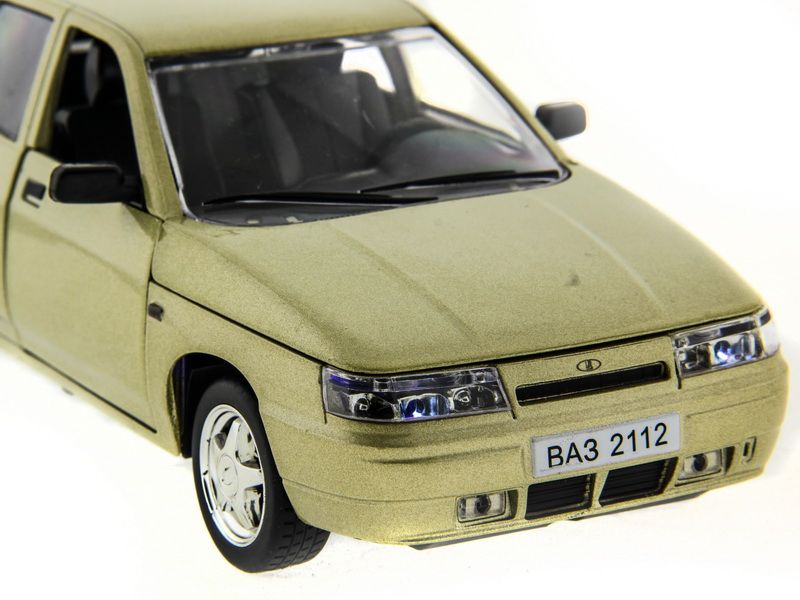 Машина АВТОПАНОРАМА ВАЗ 2112 бежевая,122, инерция, Pull Bаck механизм, вк 101222 cм