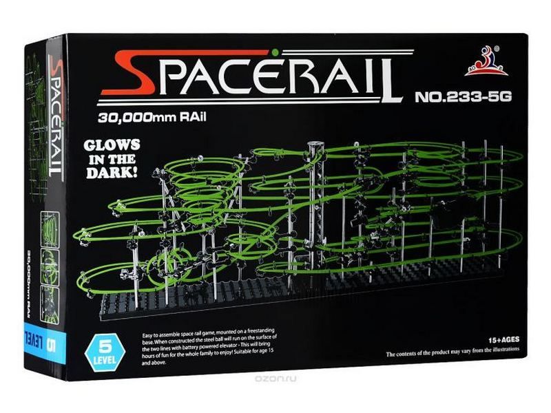 Конструктор динамический Spacerail 2335G, 30м Level 5, светящиеся рельсы