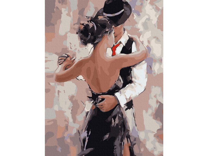 Картина по номерам с цветной схемой на холсте 30х40 АРГЕНТИНСКОЕ ТАНГО 18 цветов