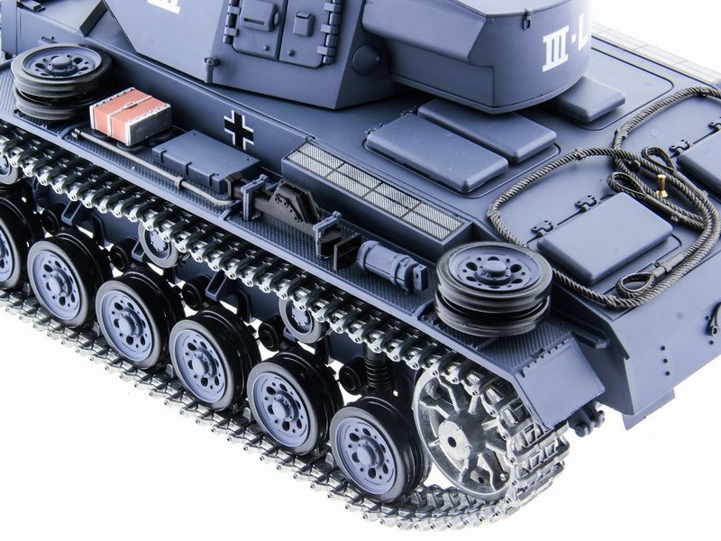 Радиоуправляемый танк Heng Long 116 Panzerkampfwagen III Германия 24G RTR PRO темносерый