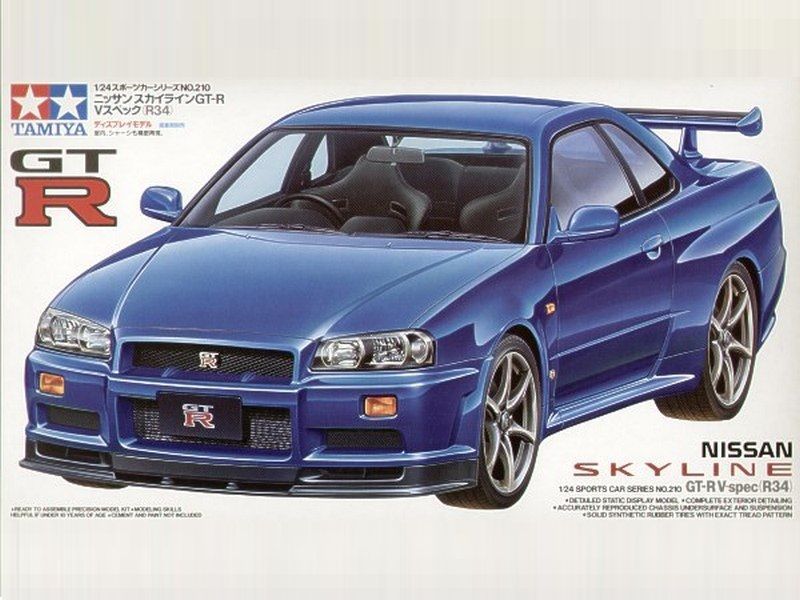 Сборная модель Автомобиль Nissan Skyline GTR Vspec R34 124