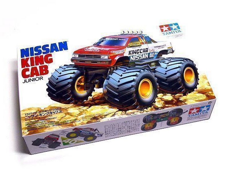 Сборная модель Tamiya Nissan King Cab Jr, большие колеса, сборка без клея