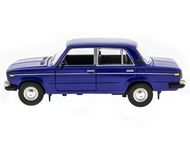 Машина АВТОПАНОРАМА ВАЗ 2106 синяя ,122, инерция, Pull Bаck механизм, вк 101222 cм