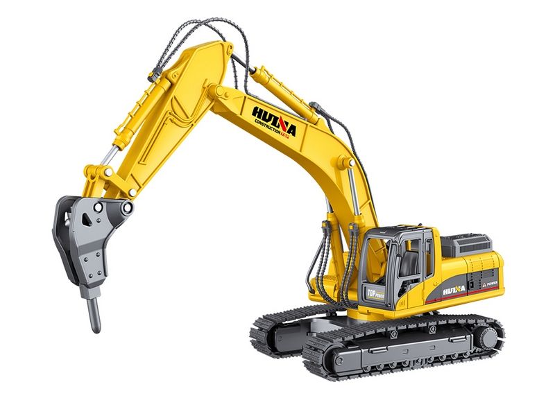 Металлический экскаватор с отбойным молотом HUI NA TOYS 140