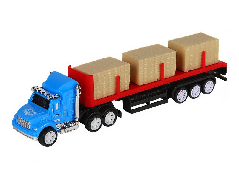 Машина AUTODRIVE Трейлер 20см с прицепом и грузом, вк 2247,5 см