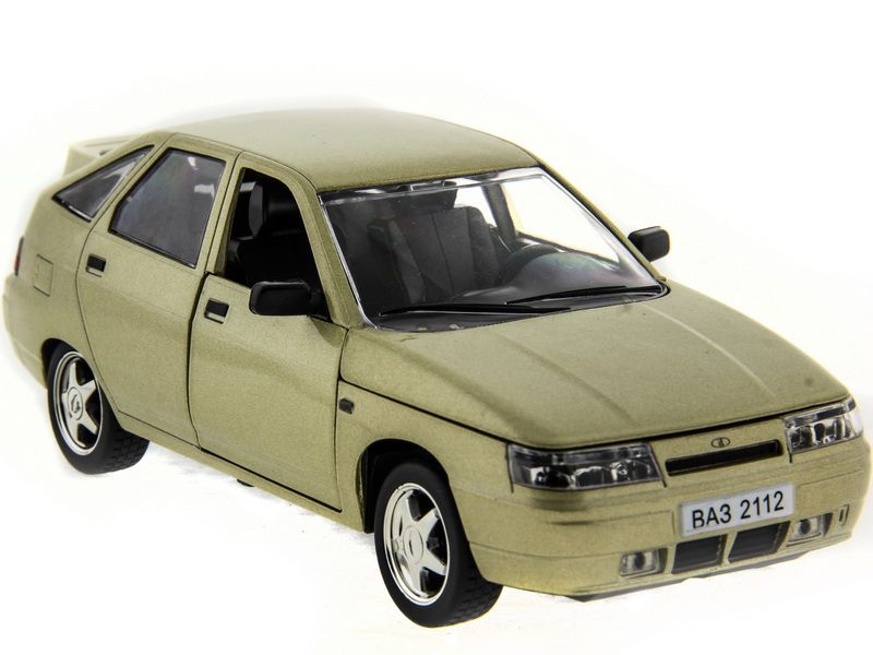 Машина АВТОПАНОРАМА ВАЗ 2112 бежевая,122, инерция, Pull Bаck механизм, вк 101222 cм