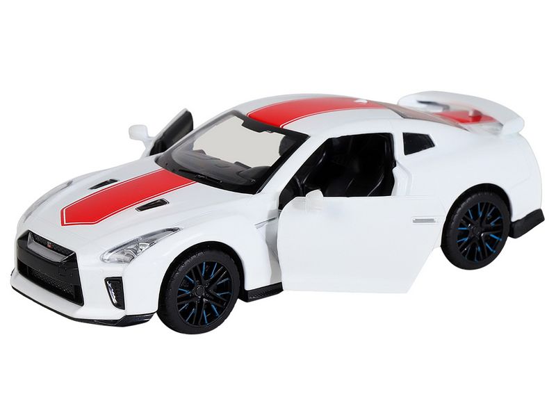 Машина АВТОПАНОРАМА Nissan GTR R35, 132, белый, свет, звук, вк 18913,5 см
