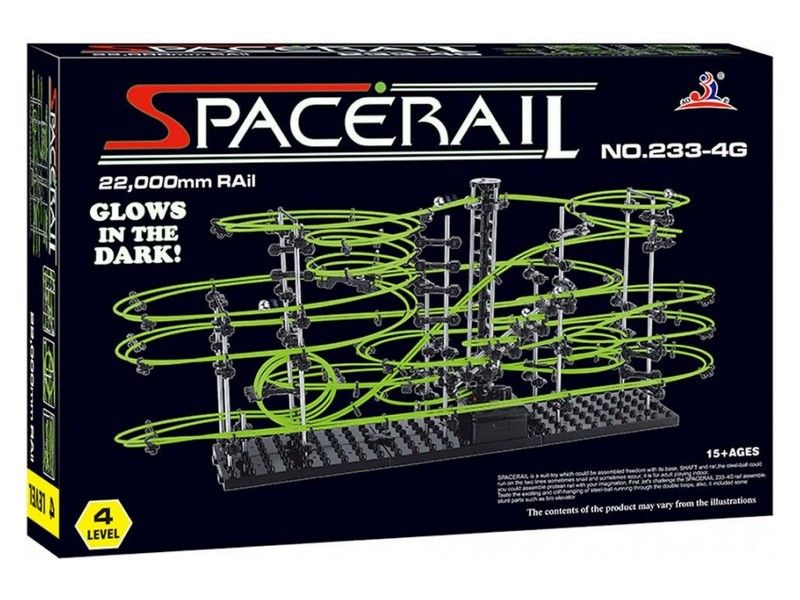 Конструктор динамический Spacerail 2334G, 22м Level 4, светящиеся рельсы